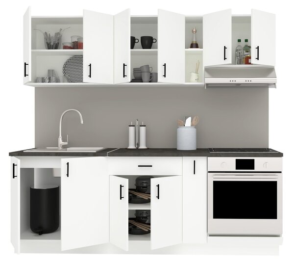 Set haaus V14, Alb, Blat Thermo 28 mm, L 220 cm