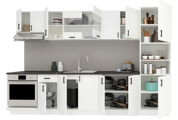 Set haaus V30, Alb, Blat Thermo 28 mm, L 320 cm
