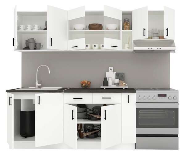 Set haaus V16, Alb, Blat Thermo 28 mm, L 240 cm