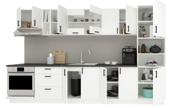 Set haaus V31, Alb, Blat Thermo 28 mm, L 340 cm
