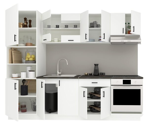 Set haaus V20, Alb, Blat Thermo 28 mm, L 260 cm