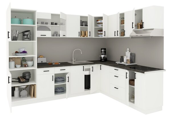 Set haaus V36, Alb, Blat Thermo 28 mm, L 280 x 220 cm