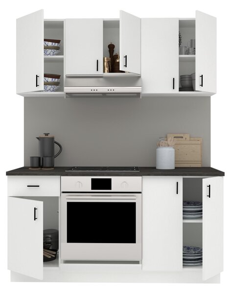 Set haaus V6, Alb, Blat Thermo 28 mm, L 160 cm