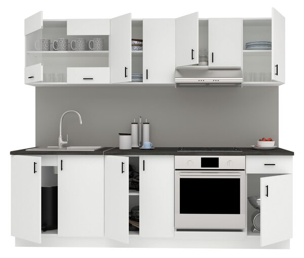 Set haaus V15, Alb, Blat Thermo 28 mm, L 240 cm