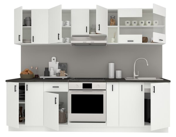 Set haaus V19, Alb, Blat Thermo 28 mm, L 260 cm