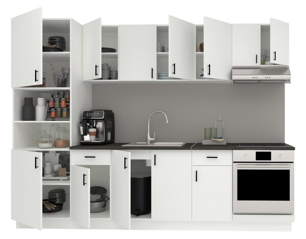 Set haaus V24, Alb, Blat Thermo 28 mm, L 280 cm