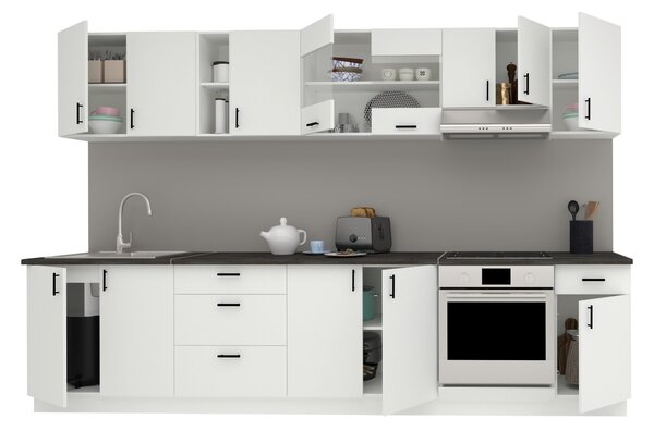 Set haaus V28, Alb, Blat Thermo 28 mm, L 320 cm