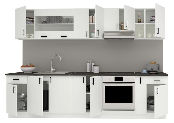 Set haaus V25, Alb, Blat Thermo 28 mm, L 300 cm