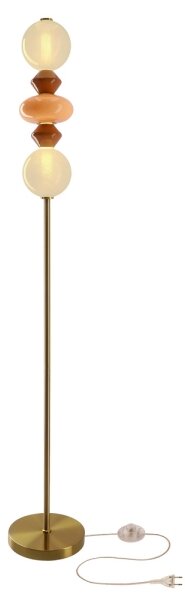 Lampă de podea LED FLORES LED/15W/230V auriu/portocaliu/maro