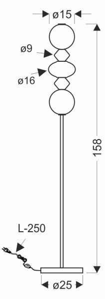 Lampă de podea LED FLORES LED/15W/230V auriu/portocaliu/maro