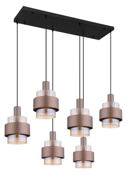 Globo 15560-6HA - Candelabru suspendat pe cablu MILLEY, 6xE27/60W/230V