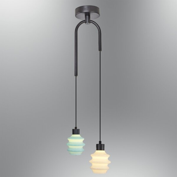 Lustră suspendată pe cablu CACTUS LED/6W/230V 3000K verde/alb