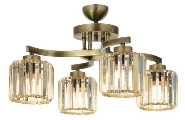 Plafonieră CRYSTALLINE, 4 x E27, max. 40W, 230V, finisaj bronz