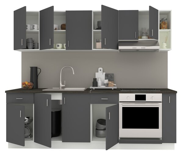 Set haaus V17, Antracit/Alb, Blat Thermo 28 mm, L 240 cm
