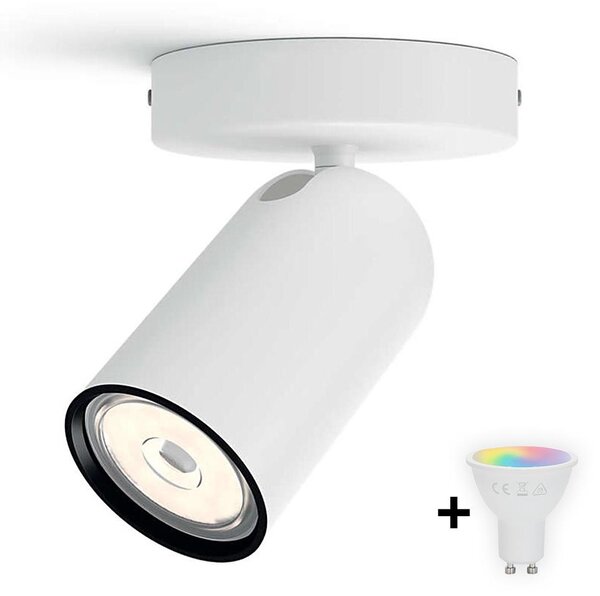 Philips - Spot LED RGBW reglabil PONGEE 1xGU10/4,8W/230V alb + telecomandă