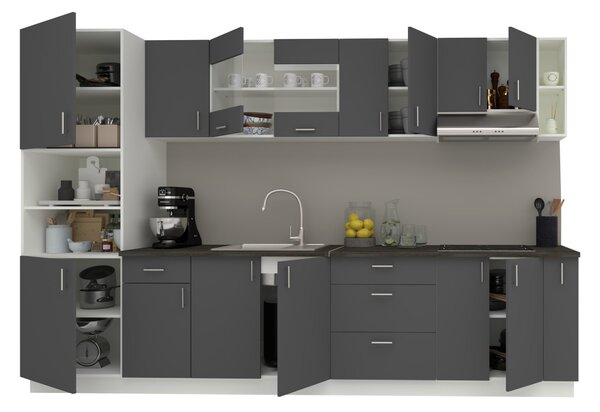 Set haaus V29, Antracit/Alb, Blat Thermo 28 mm, L 320 cm