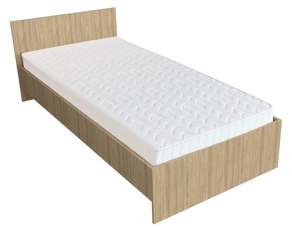 Pat haaus Remi, 200 x 90 cm, saltea spuma inclusa, Stejar Sonoma