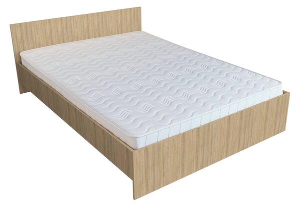 Pat haaus Remi, 200 x 140 cm, saltea spuma inclusa, Stejar Sonoma