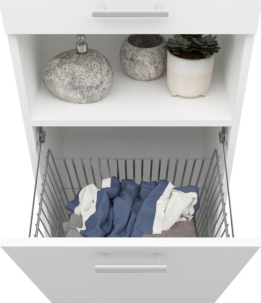 Dulap haaus Dax, cos rufe, Alb, 45 x 32 x 188 cm