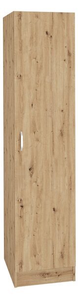 Dulap haaus Remi, O Usa, cu polite, Stejar Artisan, 40 x 51 x 170 cm