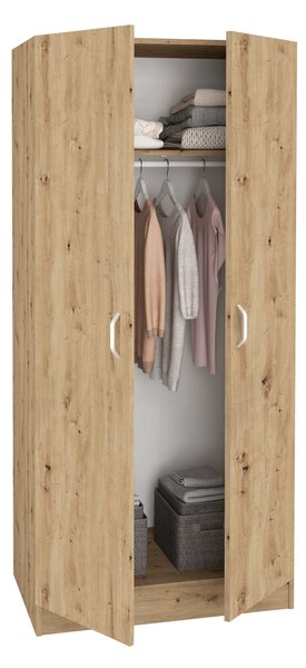 Dulap haaus Remi, 2 Usi, Stejar Artisan, 80 x 51 x 170 cm