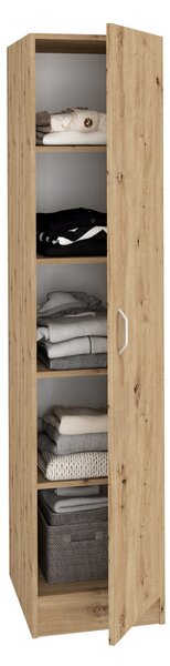 Dulap haaus Remi, O Usa, cu polite, Stejar Artisan, 40 x 51 x 170 cm