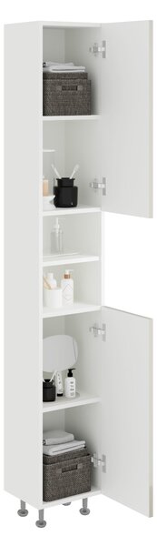 Soldat haaus Zaria, 2 Usi, Gri Lucios/Alb, MDF, L 30 x l 27 x H 190 cm