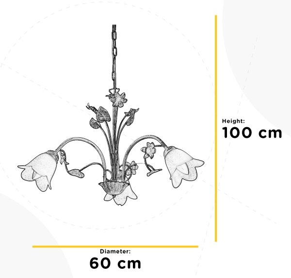 Lustră pe lanț BOTTON DORO 3xE14/6W/230V ONLI