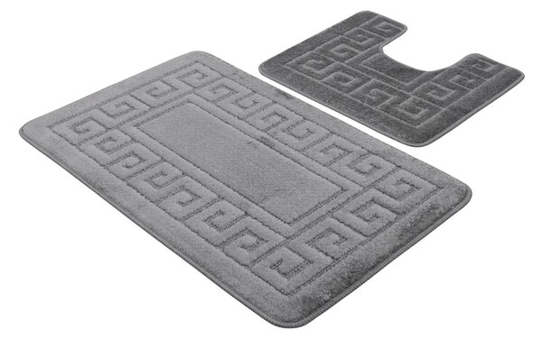 Set haaus Ethnic, Platina, 100% polipropilena, 50 x 80 cm / 40 x 50 cm