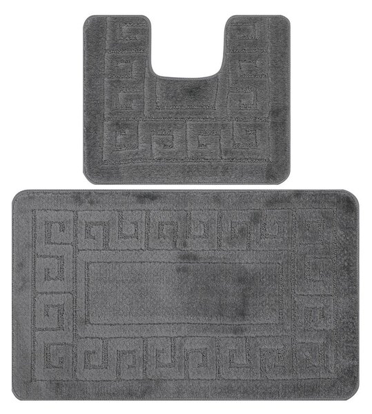 Set haaus Ethnic, Platina, 100% polipropilena, 50 x 80 cm / 40 x 50 cm