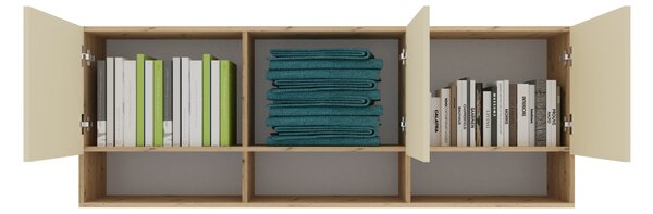 Dulap haaus Malmo, 3 Usi, Stejar Artisan/Argila, 164 x 27 x 60 cm