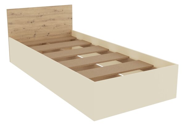 Set haaus V18, Pat 200 x 90 cm, Stejar Artisan/Argila