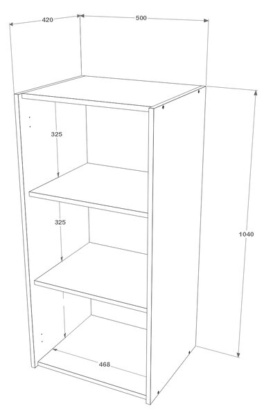 Dulap haaus Malmo, 1 Usa, Stejar Alb/Antracit, 50 x 42 x 104 cm