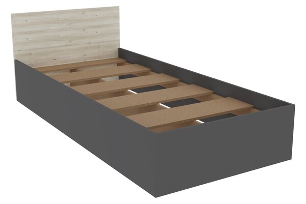 Set haaus V19, Pat 200 x 90 cm, Stejar Alb/Antracit
