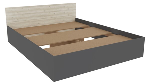 Set haaus V4, Pat 200 x 160 cm, Stejar Alb/Antracit