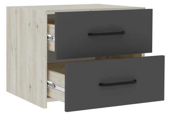 Set haaus V4, Pat 200 x 160 cm, Stejar Alb/Antracit