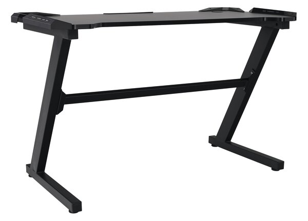 KONDELA Birou PC/birou gaming, negru, JADIS