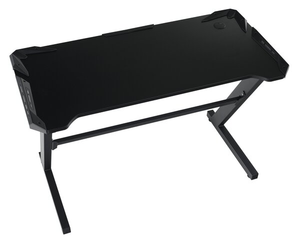 KONDELA Birou PC/birou gaming, negru, JADIS
