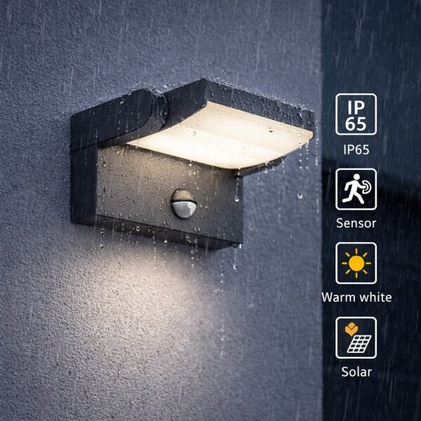Aplică LED solară cu senzor BRILAGI ANKLE LED/10W/3,7V 3000K IP65