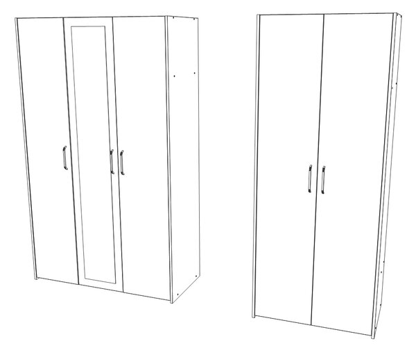 Dressing haaus V2, Stejar Alb/Antracit, L 201 cm