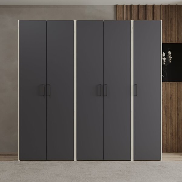 Dressing haaus V1, Stejar Alb/Antracit, L 204 cm