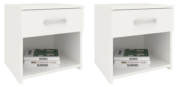 Set haaus Remi, 1 Sertar, Alb, 40 x 35 x 40 cm