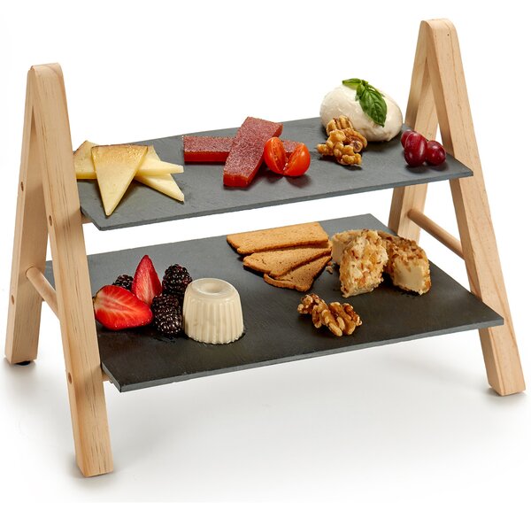 Stand pe 3 niveluri din ardezie MONOLIT, 40 cm