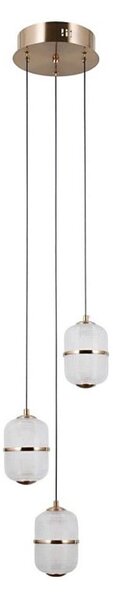 ITALUX PND-34375-3-HBR - Lustru LED suspendat pe cablu ALANI 3xLED/5W/230V 3000K auriu