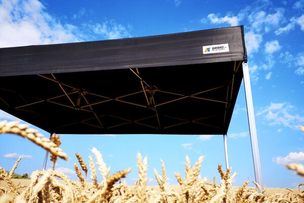 Cort publicitar 4x6 m Premium (Aluminiu) cu 3 pereți – de montare rapidă - cu 3 pereți - Albastru