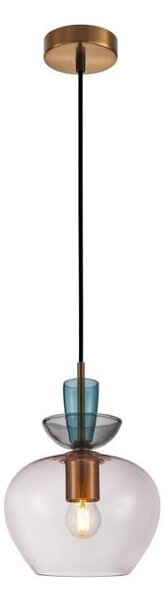 ITALUX PND-31882-1-GD-PK - Pendul FANDA pe cablu 1xE27/40W/230V, auriu/gri fumuriu