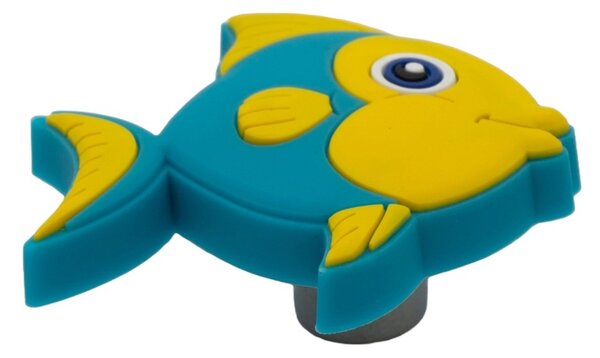 Buton mobilier copii Pestisor albastru, 50x51x24 mm