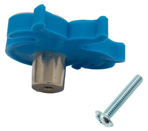 Buton mobilier copii Caracatita albastra, 51x48x24 mm