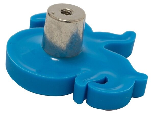 Buton mobilier copii Caracatita albastra, 51x48x24 mm
