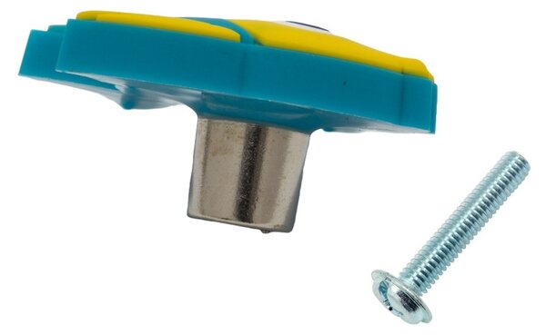 Buton mobilier copii Pestisor albastru, 50x51x24 mm